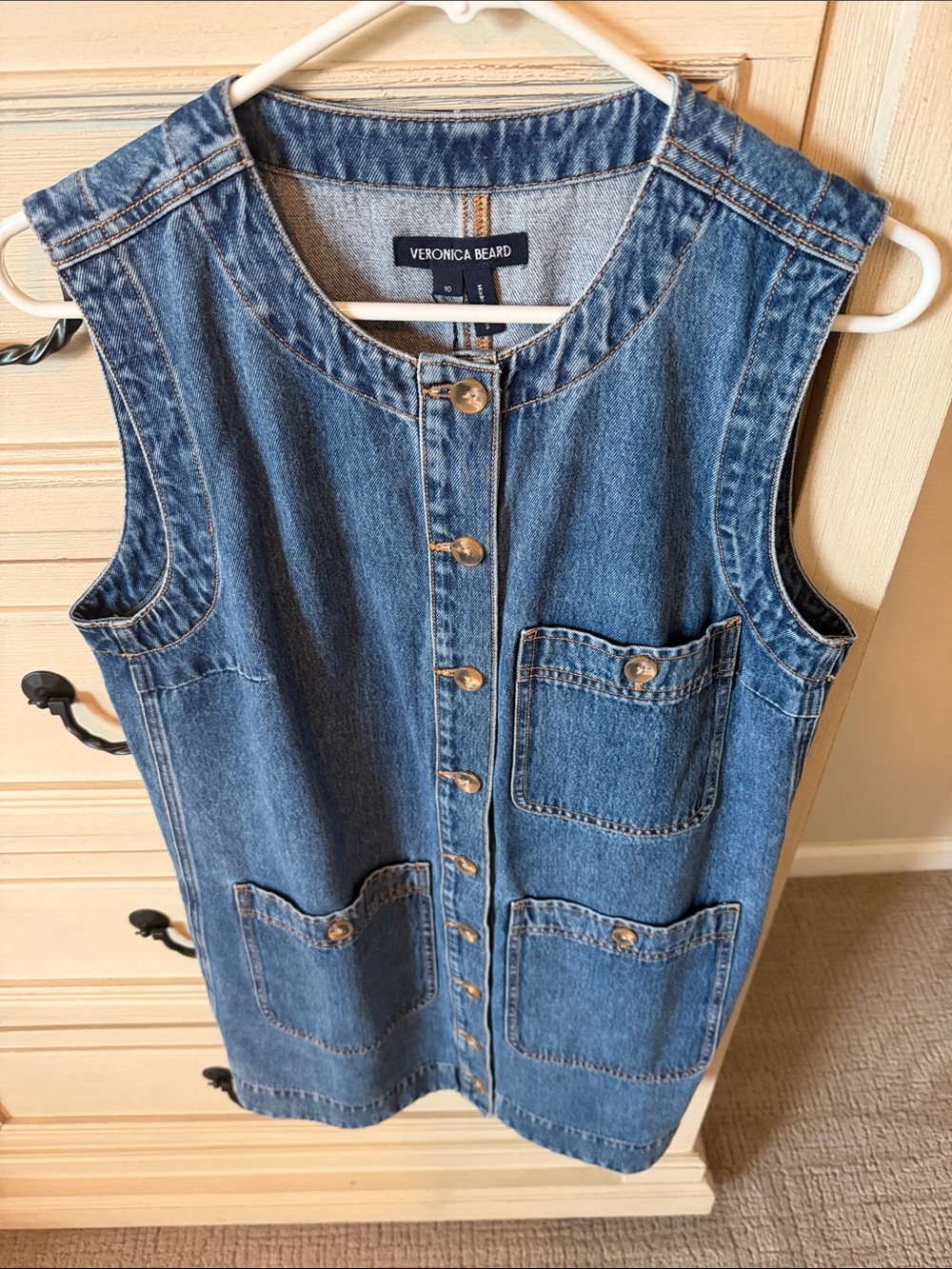 Veronica Beard Oakley Denim Shift Dress NWT